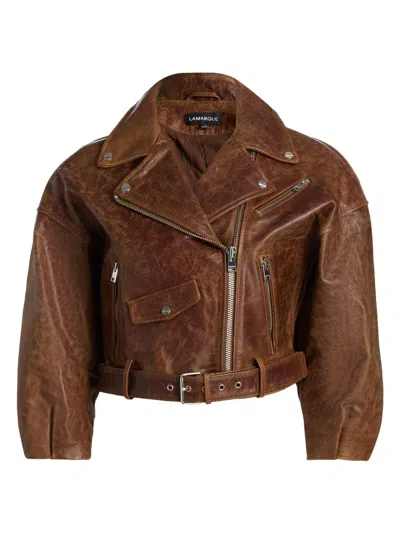Lamarque Vinnie Jacket In Brown