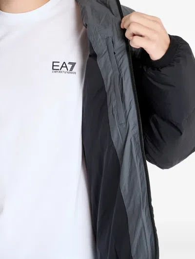Ea7 Padded Hooded Jacket In Multi