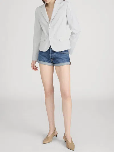 Frame The Stripe Classic Blazer In Blue