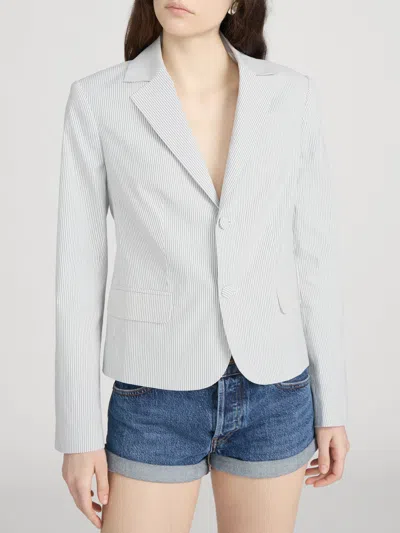 Frame The Stripe Classic Blazer In Blue