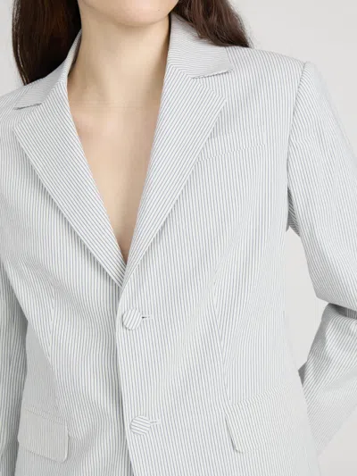 Frame The Stripe Classic Blazer In Blue