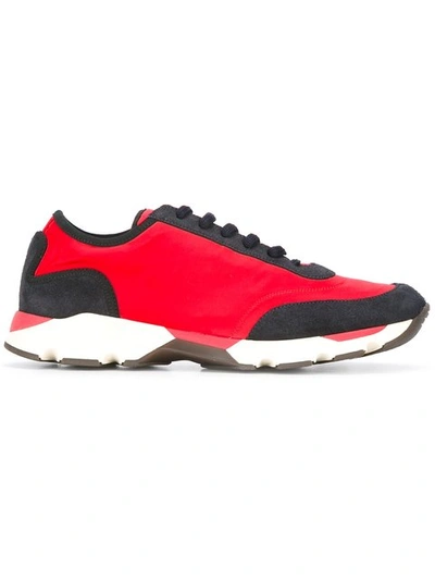 Marni Colour Block Low-top Sneakers In Red