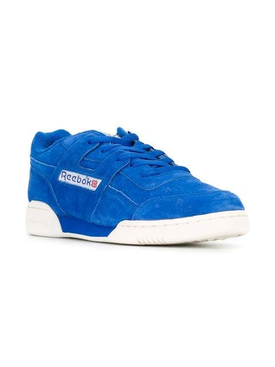 Reebok Blue Suede Workout Plus Vintage Trainers | ModeSens