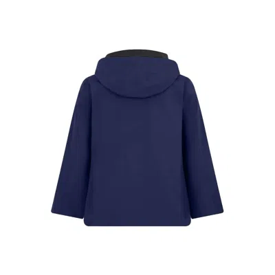Herno Blue Polyester Rain Coat In Blue