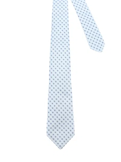 Kiton Silk Tie In Blue