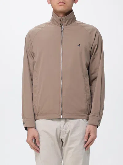 Brooksfield Reversible Check-pattern Bomber Jacket In Brown