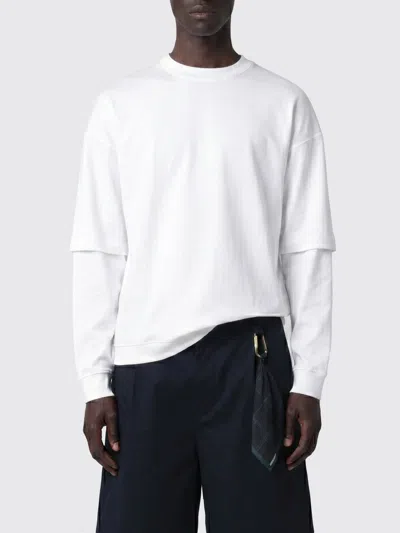 Darkpark Solid Color Long Sleeved Theo T-shirt In White