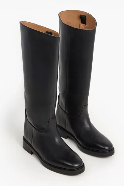 Flattered Florentine Tall Leather Boot In Black