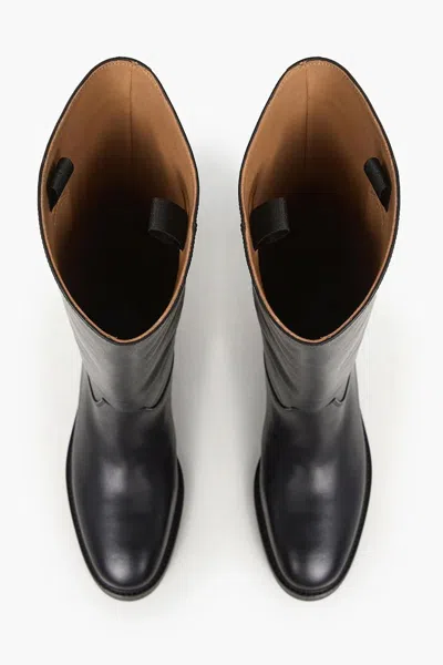Flattered Florentine Tall Leather Boot In Black