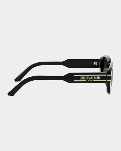 Dior Signature S1 Rectangular Sunglasses In Black
