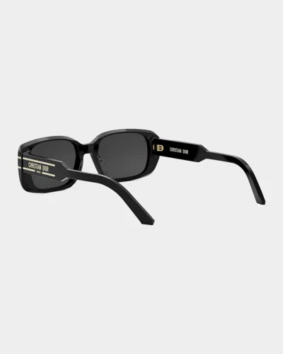 Dior Signature S1 Rectangular Sunglasses In Black