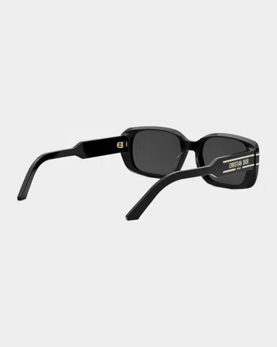 Dior Signature S1 Rectangular Sunglasses In Black