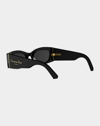 Dior Ombre S1i Acetate Rectangular Sunglasses In Black