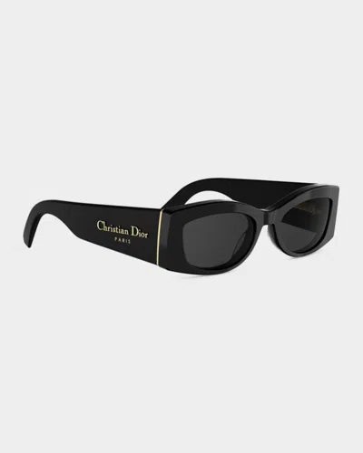 Dior Ombre S1i Acetate Rectangular Sunglasses In Black