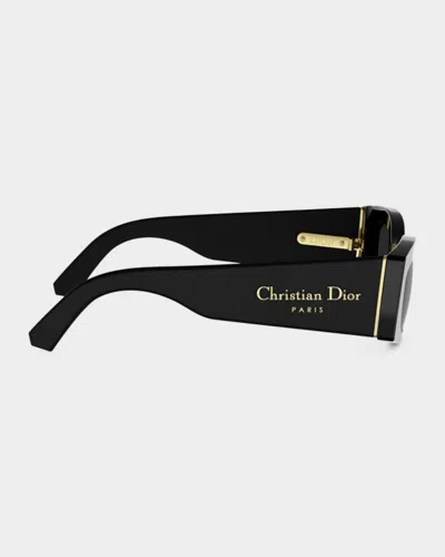 Dior Ombre S1i Acetate Rectangular Sunglasses In Black