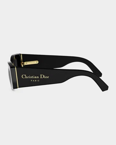 Dior Ombre S1i Acetate Rectangular Sunglasses In Black