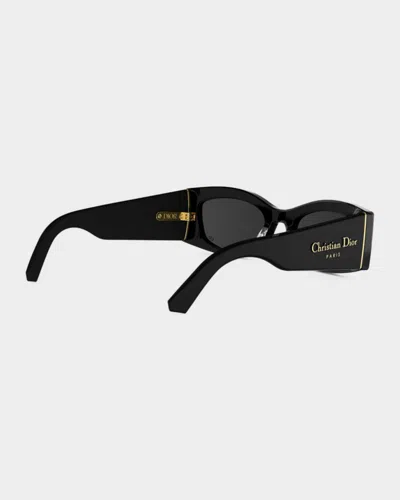 Dior Ombre S1i Acetate Rectangular Sunglasses In Black