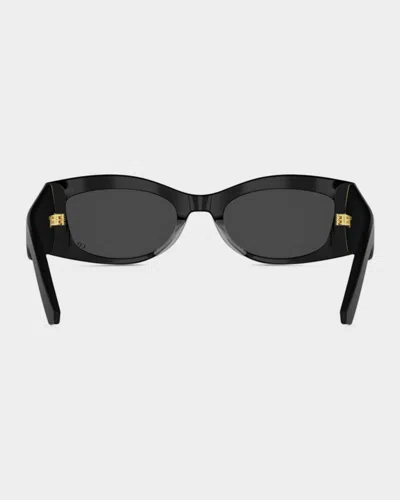 Dior Ombre S1i Acetate Rectangular Sunglasses In Black