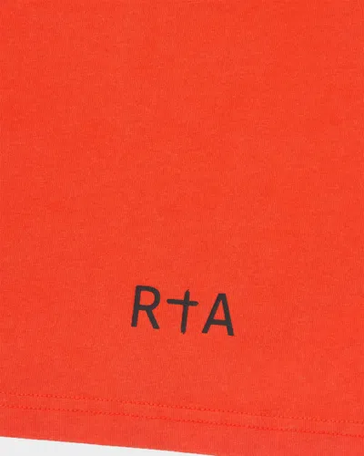 Rta Loris Double Layer Logo Graphic T-shirt In Orange