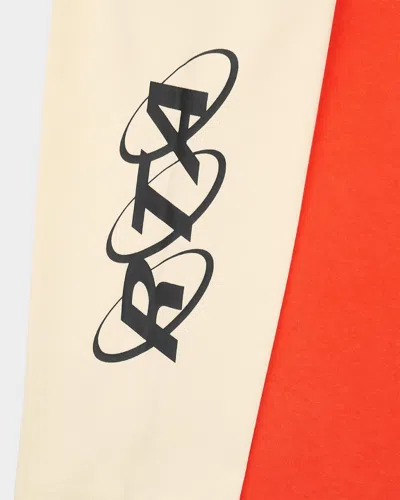 Rta Loris Double Layer Logo Graphic T-shirt In Orange