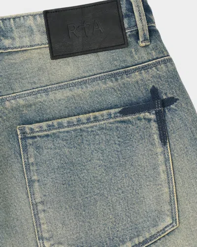 Rta Gustavo Oversize Denim Bermuda Shorts In Blue