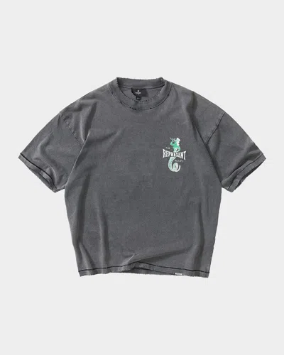 Represent Dark Grey Graphic T-shirt In Gray