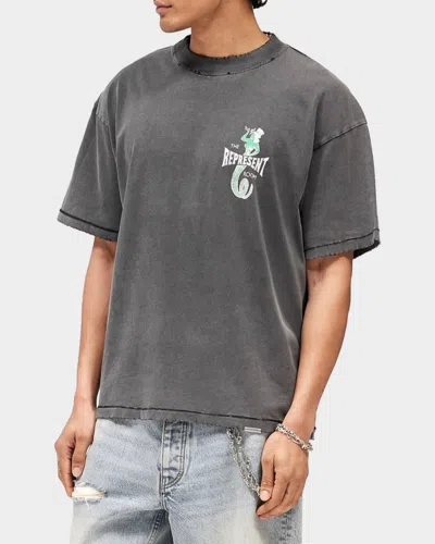 Represent Dark Grey Graphic T-shirt In Gray