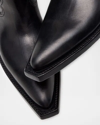 Maison Margiela Heel-less Western Leather Boots In Black