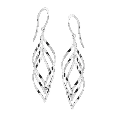 Silpada Whirlwind' Sterling Silver Twisted Drop Earrings In Metallic