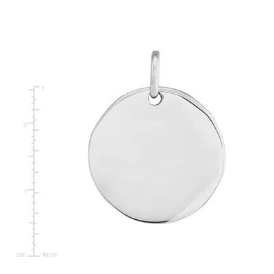 Silpada Caption This' Charm In Sterling Silver, 20 Mm In White