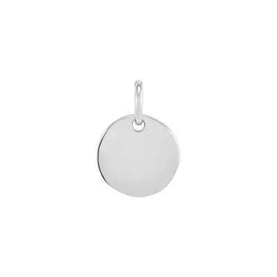 Silpada Caption This' Charm In Sterling Silver, 20 Mm In White