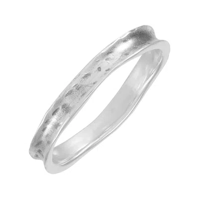 Silpada Stellar Stable' Stacking Ring In Hammered Sterling Silver In Metallic