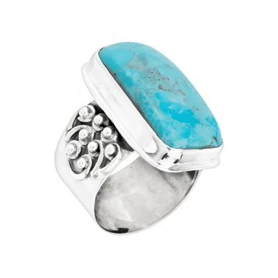 Silpada Big Spring' Compressed Mojave Turquoise Statement Ring, Sterling Silver In Brown