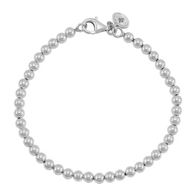 Silpada Beaded Features' Bracelet In Sterling Silver, 7.5"  (4mm) In Gray