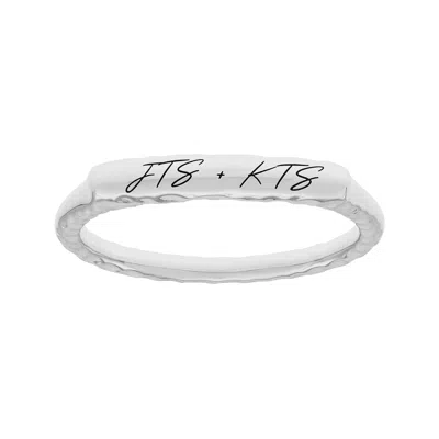 Silpada Inscription' Plate Ring In Sterling Silver In Orange