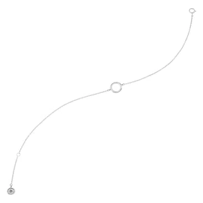 Silpada Karma' Anklet In Sterling Silver, 9" + 1" In Red