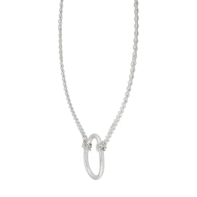 Silpada Karma Central' Choker Necklace In Sterling Silver, 14" + 2" In White