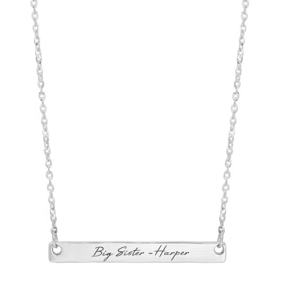 Silpada Unwritten' 1.5" Horizontal Bar Pendant In Sterling Silver, 18"