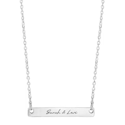 Silpada Unwritten' 1.5" Horizontal Bar Pendant In Sterling Silver, 18"