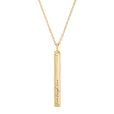 Silpada Unwritten' 1.5" Vertical Bar Pendant In Sterling Silver, 18" In Gold