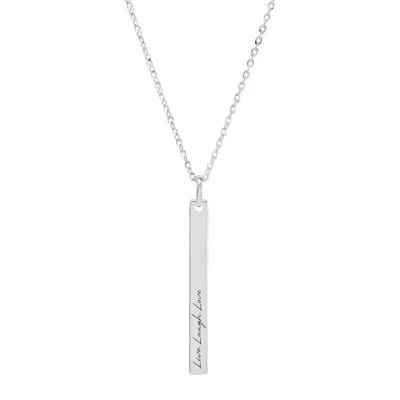 Silpada Unwritten' 1.5" Vertical Bar Pendant In Sterling Silver, 18" In Gray
