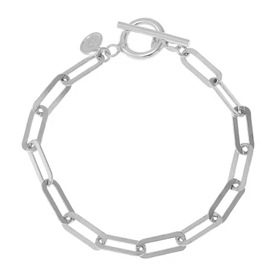 Silpada Let's Link' Toggle Chain Bracelet In Sterling Silver, 7.5" In Metallic