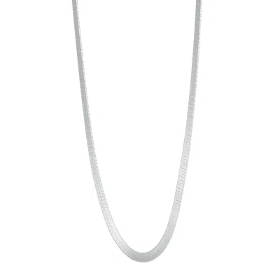 Silpada Right As Rain' Herringbone Chain Necklace In Sterling Silver, 16" + 2" In Metallic