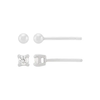 Silpada Classic Combo' Sterling Silver Earring Set In White
