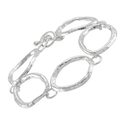 Silpada Interlinked' Sterling Silver Bracelet, 7.5" In White