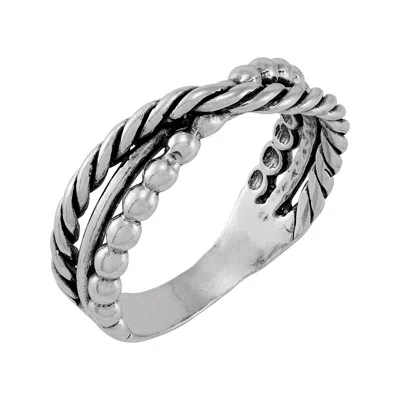 Silpada Interwoven' Sterling Silver Ring In White