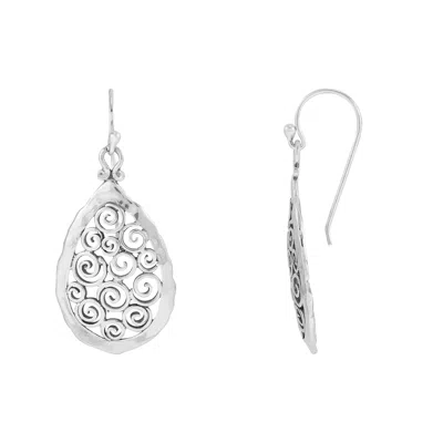 Silpada Dancing Scroll' Sterling Silver Drop Earrings In White