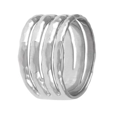 Silpada Strata' Sterling Silver Ring In White