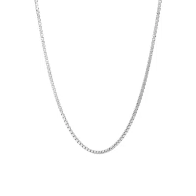 Silpada The Basic' Sterling Silver Box Chain Necklace, 16" + 2" In White