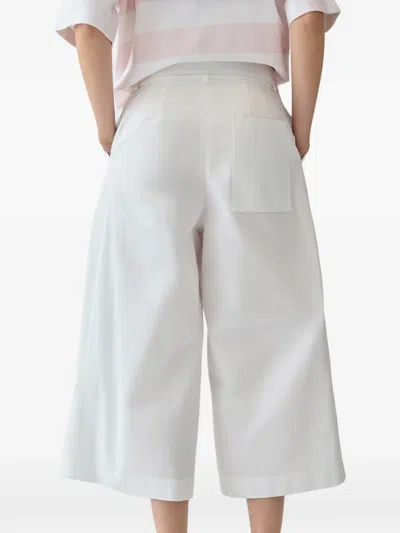 Jacquemus Le Marin High-rise Cotton-poplin Wide-leg Shorts In White